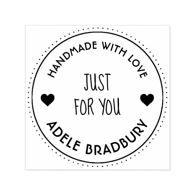 Elegant Personalized Handmade By Self-inking Stamp (Design)