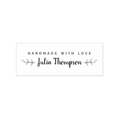 Elegant Personalized Handmade With Love Rubber Stamp Elegant Personalized Handmade With Love Rubber Stamp