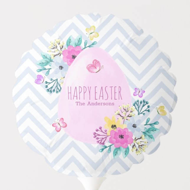 Elegant Personalized Happy Easter | Balloon (Back)