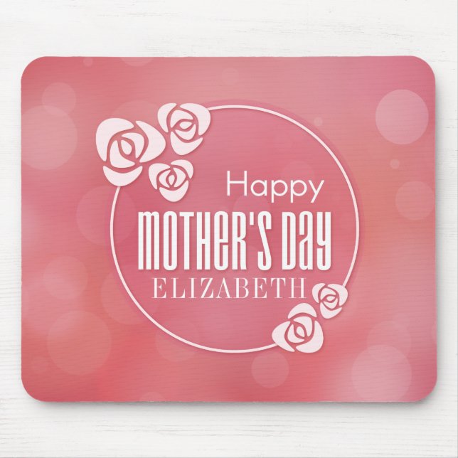Elegant Personalized Happy Mother's Day | Mousepad (Front)