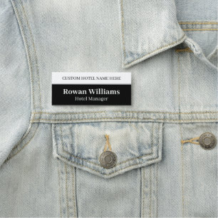 Elegant Personalized Hotel Employee Name Tag