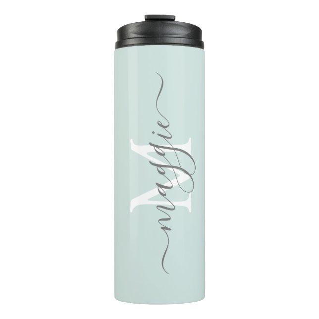 Elegant Personalized Initial & Name Travel Mug (Front)