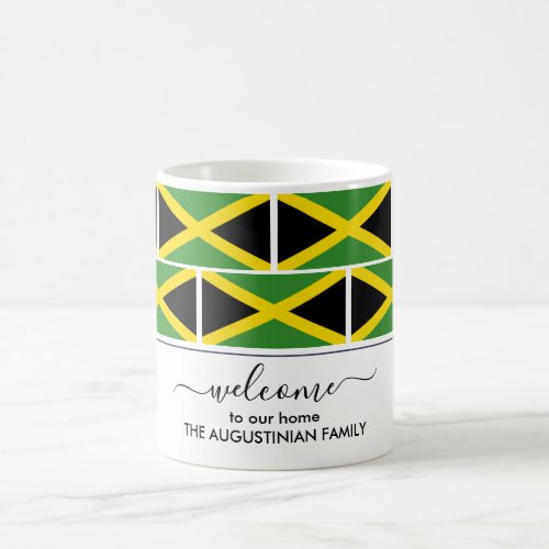 Elegant Personalized JAMAICA FLAG Welcome Coffee Mug