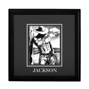 Elegant Personalized Jewelry Box Western Male Art