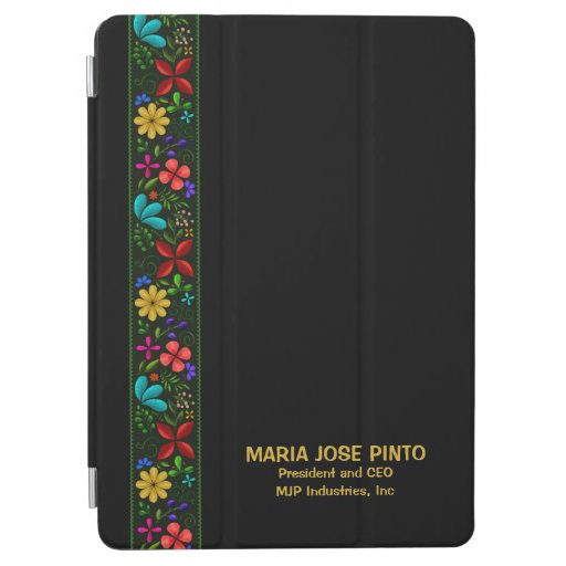 Elegant Personalized Latin American Folk Floral iPad Air Cover
