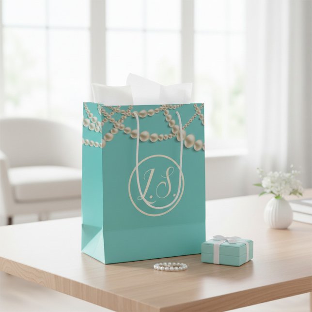 Elegant Personalized Luxury Gift Bag with Pearls  (Creator Uploaded)