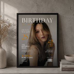 Elegant Personalized Magazine Birthday Poster