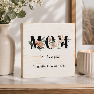 Elegant Personalized Mom Wood Box Sign Gift