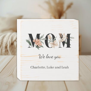 Elegant Personalized Mom Wood Box Sign Gift