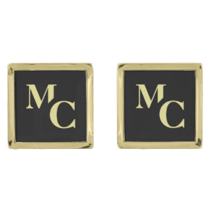 Elegant Personalized Monogram and Name Cufflinks