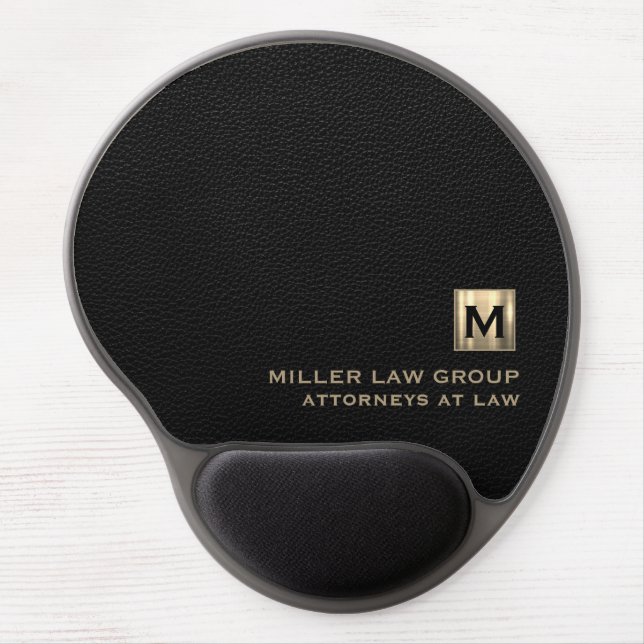 Elegant Personalized Monogram Initial Logo Gel Mouse Pad (Front)