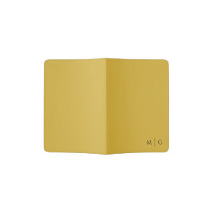 Elegant Personalized Monogram Metallic Gold Passport Holder