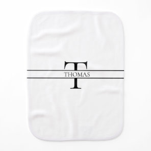 Elegant Personalized Monogrammed Custom Name Baby Burp Cloth