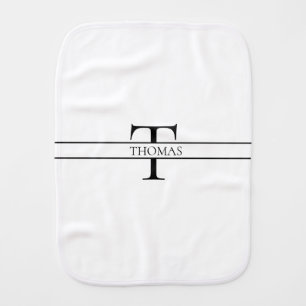 Elegant Personalized Monogrammed Custom Name Baby Burp Cloth