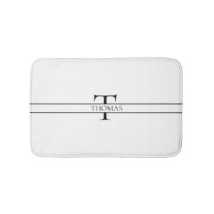 Elegant Personalized Monogrammed Custom Name Bath Mat
