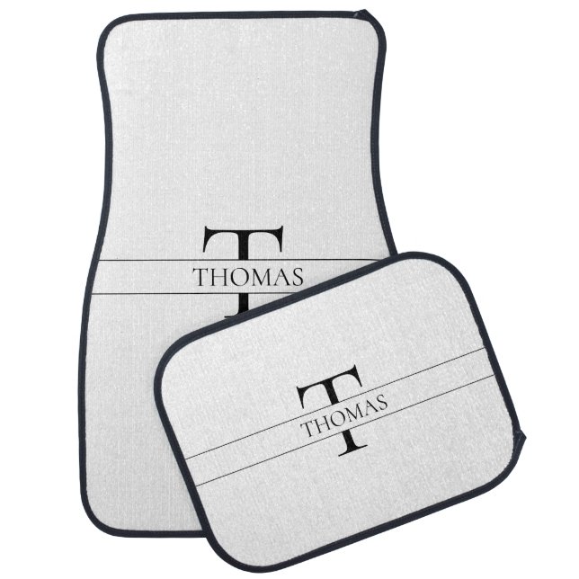 Elegant Personalized Monogrammed Custom Name Car Floor Mat (Set)