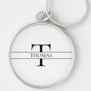 Elegant Personalized Monogrammed Custom Name  Keychain