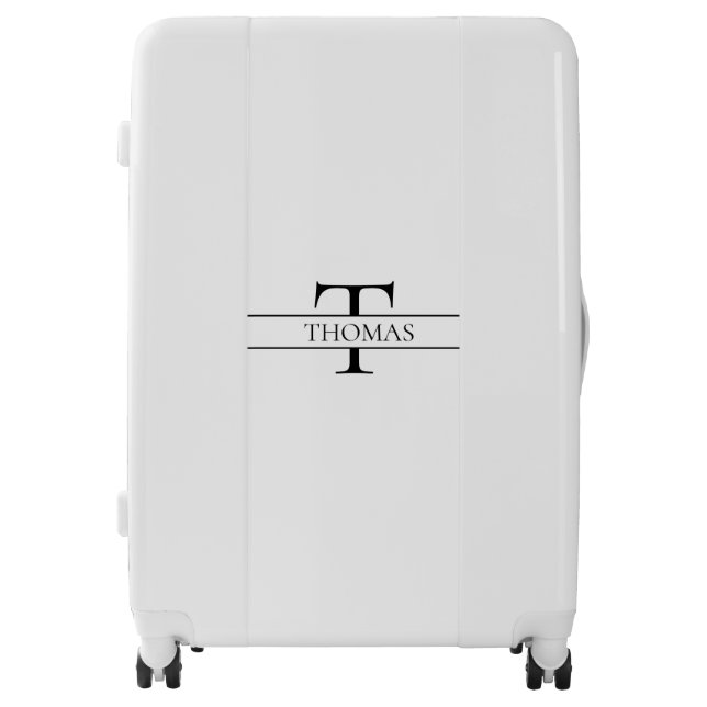 Elegant Personalized Monogrammed Custom Name Luggage (Front)