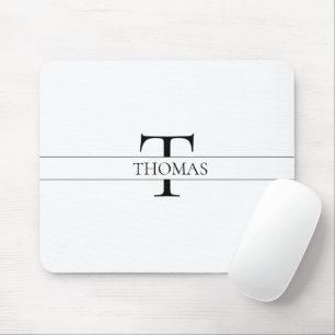 Elegant Personalized Monogrammed Custom Name Mouse Pad