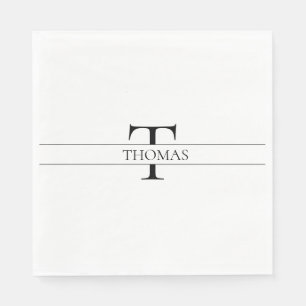 Elegant Personalized Monogrammed Custom Name Napkins