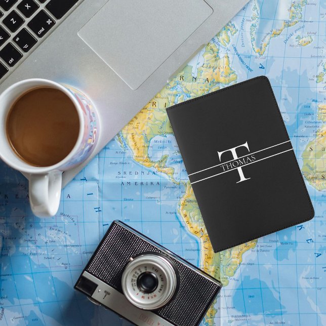 Elegant Personalized Monogrammed Custom Name  Passport Holder (Elegant Personalized Monogrammed Custom Name Passport Holder)