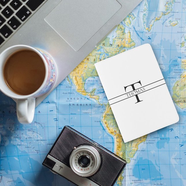 Elegant Personalized Monogrammed Custom Name  Passport Holder (Elegant Personalized Monogrammed Custom Name Passport Holder)