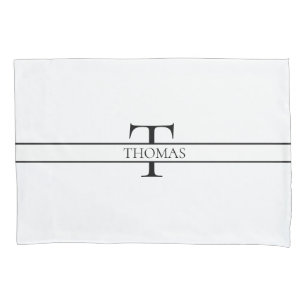 Elegant Personalized Monogrammed Custom Name Pillow Case