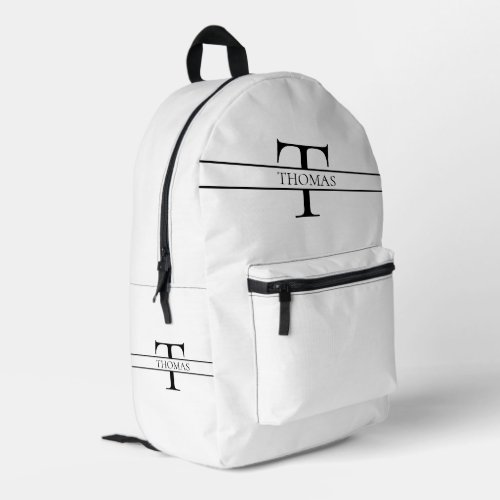 Elegant Personalized Monogrammed Custom Name Printed Backpack