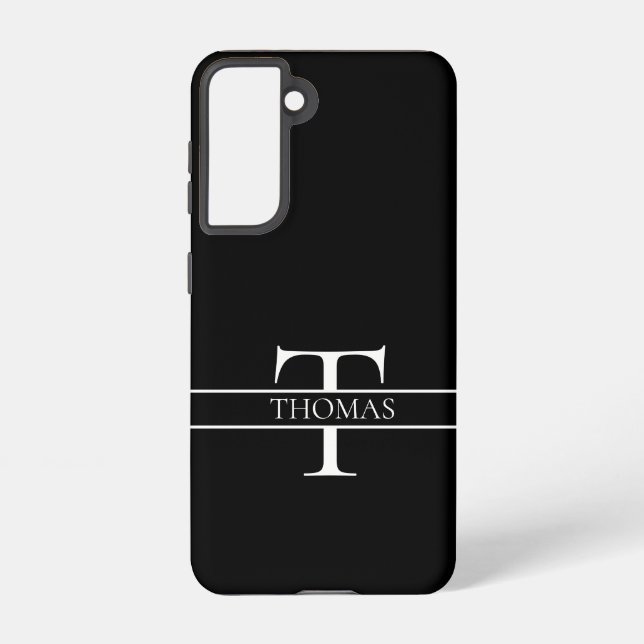 Elegant Personalized Monogrammed Custom Name Samsung Galaxy Case (Back)