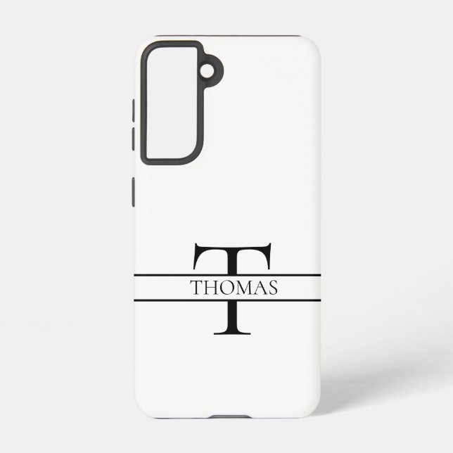 Elegant Personalized Monogrammed Custom Name Samsung Galaxy Case (Back)