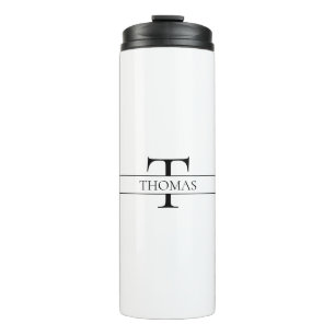 Elegant Personalized Monogrammed Custom Name Thermal Tumbler
