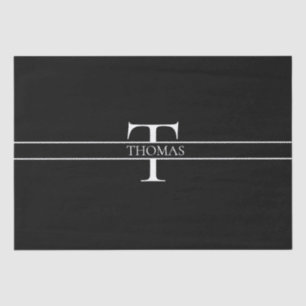 Elegant Personalized Monogrammed Custom Name Tissue Paper