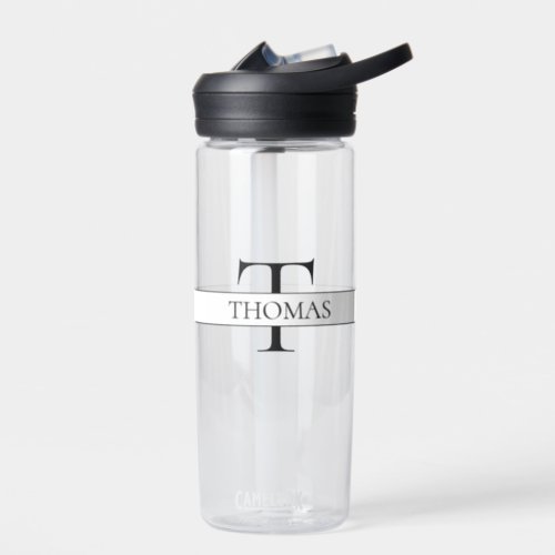Elegant Personalized Monogrammed Custom Name Water Bottle