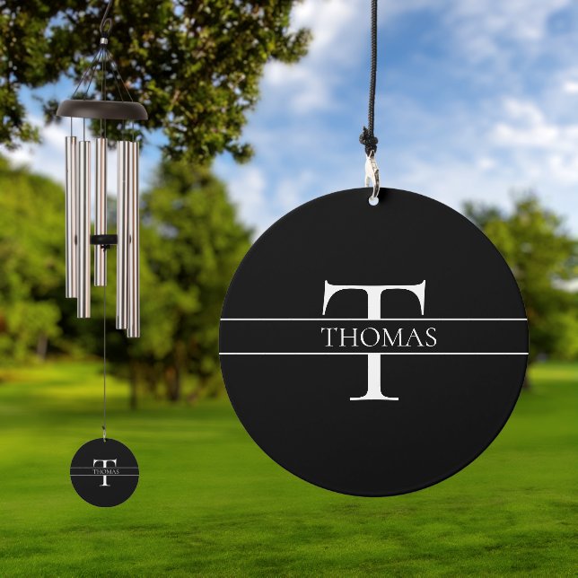 Elegant Personalized Monogrammed Custom Name  Wind Chime (Outdoor)