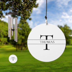 Elegant Personalized Monogrammed Custom Name Wind Chime