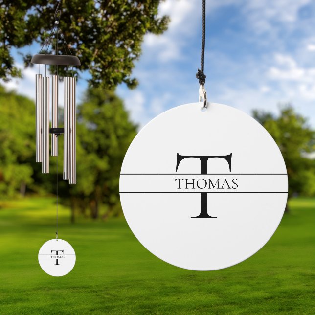 Elegant Personalized Monogrammed Custom Name  Wind Chime (Outdoor)