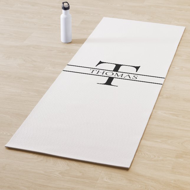 Elegant Personalized Monogrammed Custom Name Yoga Mat (In Situ)