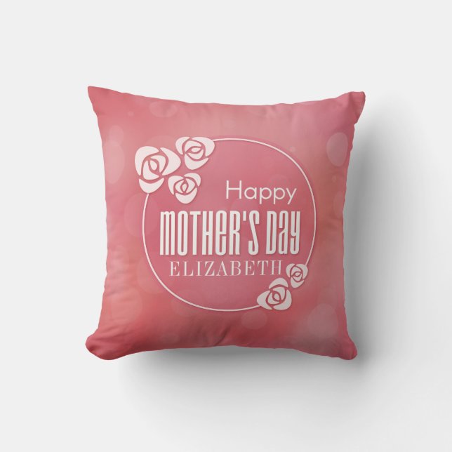 Elegant Personalized Mother's Day | Throw Pillow (Front)
