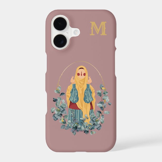Elegant Personalized Muslimah iPhone Case (Back)