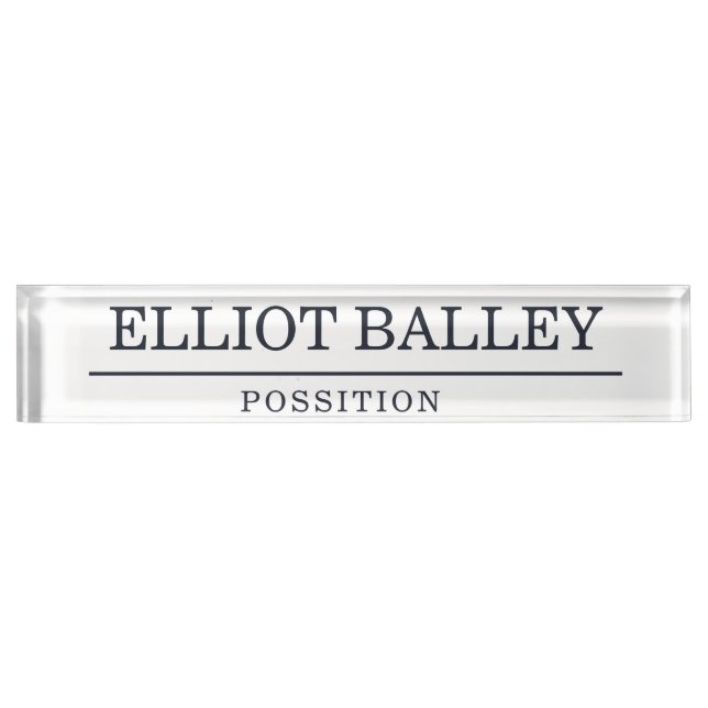 Elegant  Personalized Name Desk Name Plate (Front)