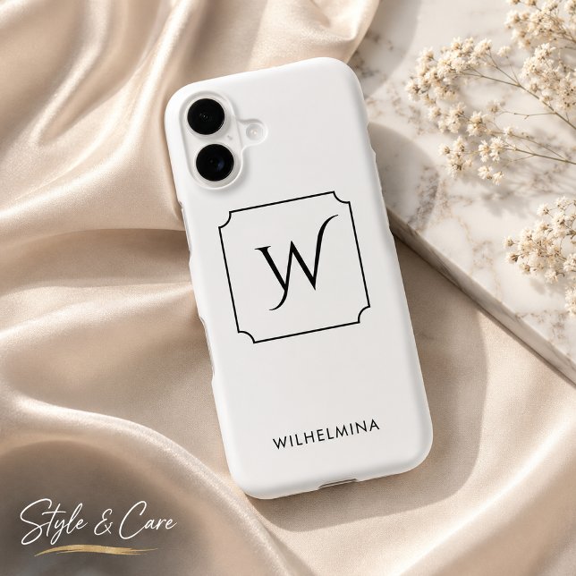 Elegant Personalized Name Monogram Case-Mate iPhone Case (Elegant Personalized Name Monogram iPhone 17 Case)