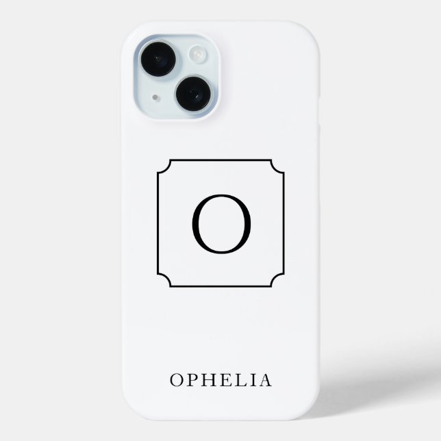 Elegant Personalized Name Monogram Case-Mate iPhone Case (Back)
