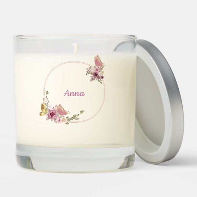 Elegant - Personalized Name Scented Candle (Lid)