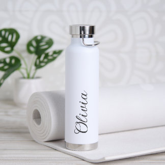 Elegant Personalized Name Script Water Bottle