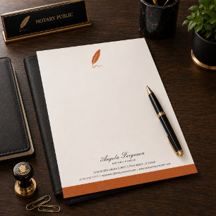 Elegant Personalized Notary Public Letterhead