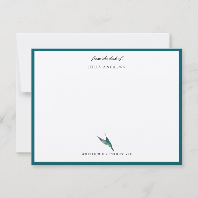 Elegant personalized  note card (Front)