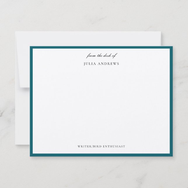Elegant personalized  note card (Front)