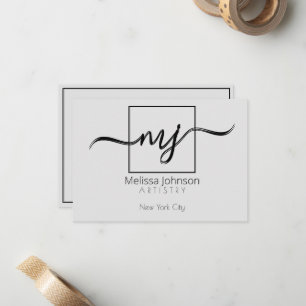 Elegant personalized note card