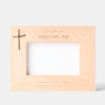 Elegant Personalized Palm Cross Baptism Religious Engraved Frames