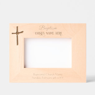 Elegant Personalized Palm Cross Baptism Religious Engraved Frames